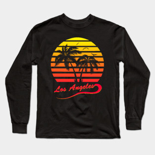 Los Angeles 80s Tropical Sunset Long Sleeve T-Shirt
