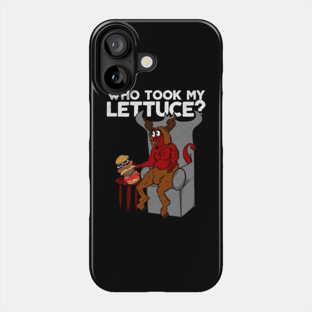 Cartoon Devil Who Took My Lettuce Phone Case by belownormal