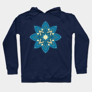 Blue star mandala Hoodie