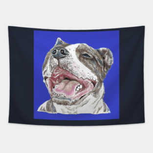 June, the rescue dog. Tapestry