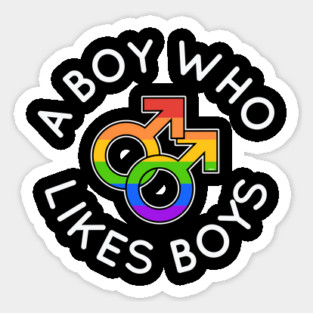A Boy Who Likes Boys Gay Rainbow Pride Gift print Magnet