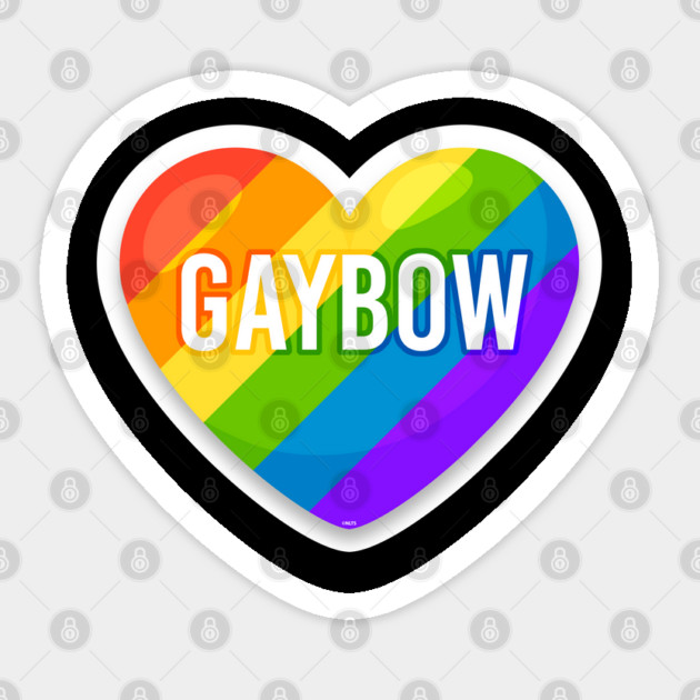 Gaybow Rainbow Heart Gay Pride Month t-shirt Shirt Tee Gift Sticker by creative