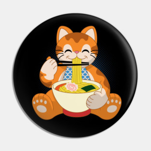 Ramen Cat Japanese Anime Kawaii Girls Official Teenager Pin
