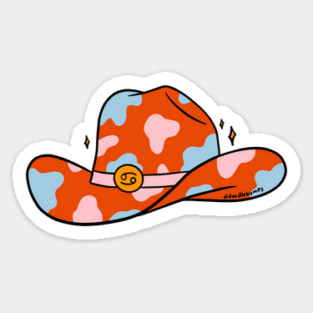Cancer Cowboy Hat Sticker