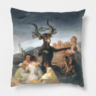 Witches Sabbath by Francisco Goya Pillow
