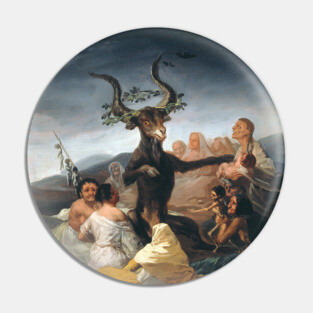Witches Sabbath by Francisco Goya Pin