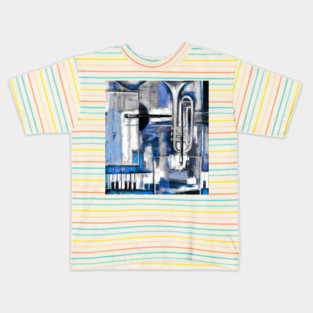 Jazz Art Blue Kids T-Shirt