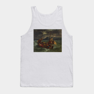 Christ on the Sea of Galilee by Eugene Delacroix Tank Top