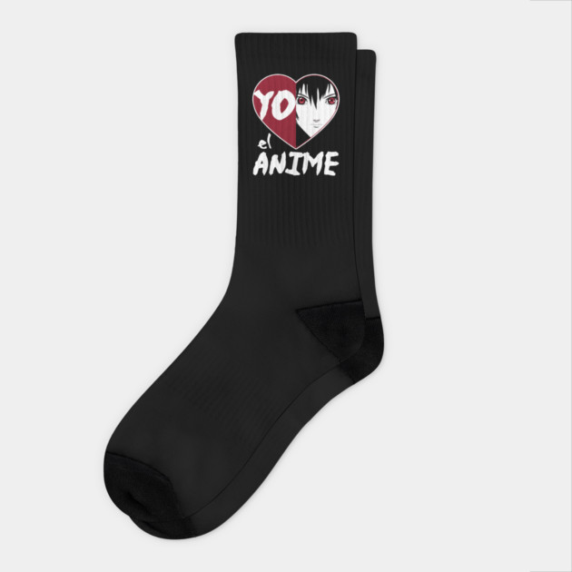 Yo Amo el Anime Face Socks by creative