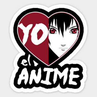 Yo Amo el Anime Face Sticker