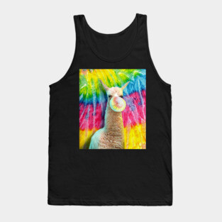 Tie Dye Llama Tank Top