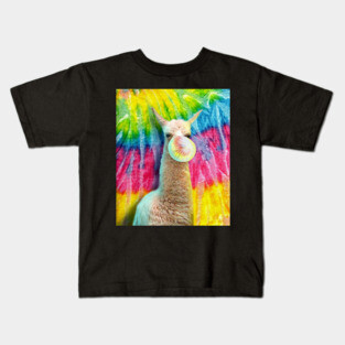 Tie Dye Llama Kids T-Shirt