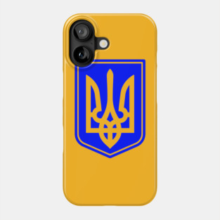 Ukraine trident on shield Phone Case