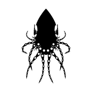 Robot Squid Silhouette T-Shirt