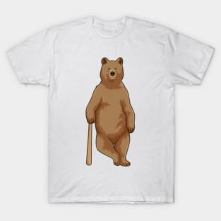 Bear at Baseball with Baseball bat T-Shirt