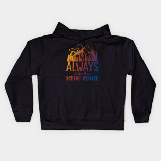Always Take The Scenic Route Kids Hoodie