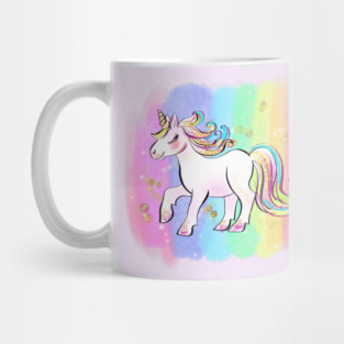 fairy unicorn with rainbow Mug