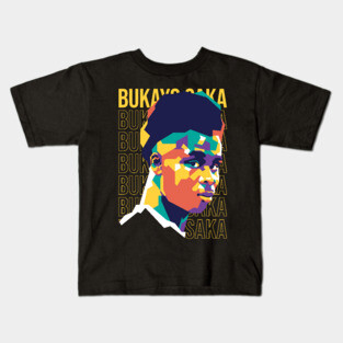 Bukayo Saka on WPAP art 1 Kids T-Shirt