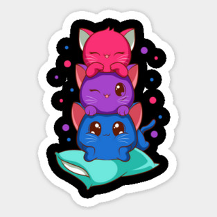 Bisexual Flag Color Kittens Funny Pride Gift product Sticker