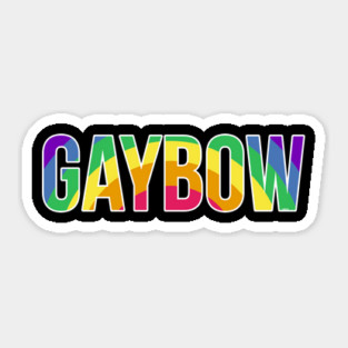 Gaybow Rainbow Word Gay Pride Month t-shirt Shirt Tee Gift Sticker