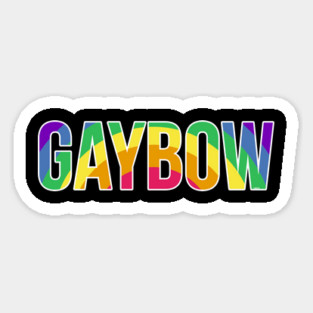 Gaybow Rainbow Word Gay Pride Month t-shirt Shirt Tee Gift Magnet