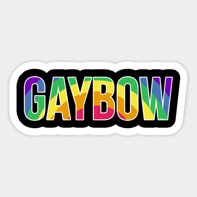 Gaybow Rainbow Word Gay Pride Month t-shirt Shirt Tee Gift Magnet by creative
