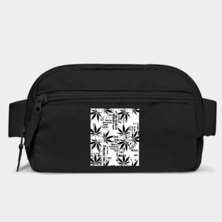 Black and white weed graphic Bag