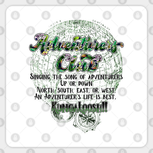 The Adventurers Club Secret Society Pleasure island retro Sticker by Joaddo