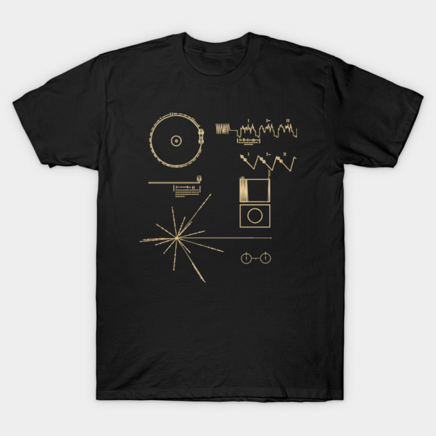 NASA Voyager Golden Record Graphics T-Shirt by Buck Tee