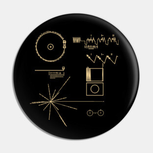 NASA Voyager Golden Record Graphics Pin