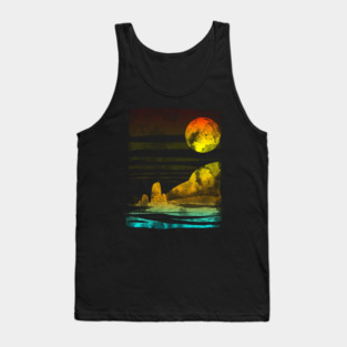 landscape painted with tea Tank Top