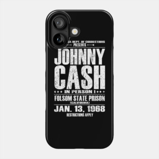 Johnny Cash Live At Folsom Prison Inspired Concert Poster Phone Case