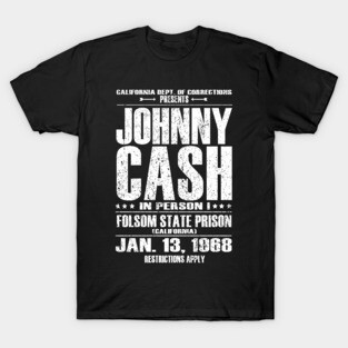 Johnny Cash Live At Folsom Prison Inspired Concert Poster T-Shirt