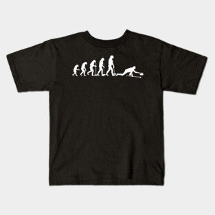 Funny Curling Fan Evolution Winter Games Curl Ice Kids T-Shirt