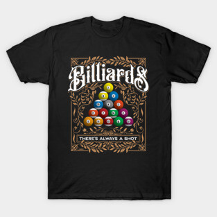 Billiards Pool Balls Vintage Style Pool Player Design T-Shirt