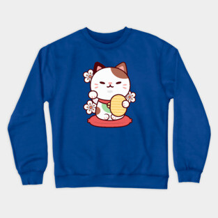 Maneki Cat Kawaii Crewneck Sweatshirt