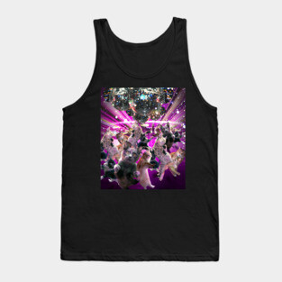 Disco Cats Dancing, Cat Dance, Funny Cute Tank Top