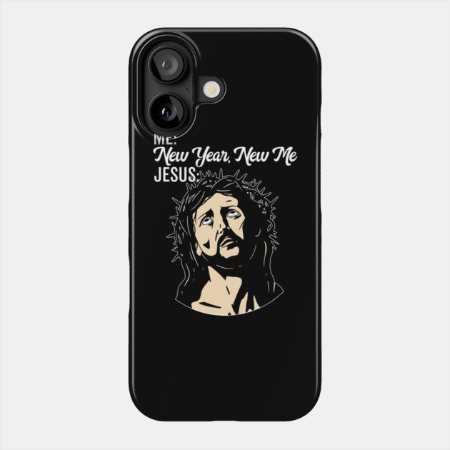 Funny Eyerolling Jesus Meme New Year New Me Jesus Eyeroll Phone Case by belownormal