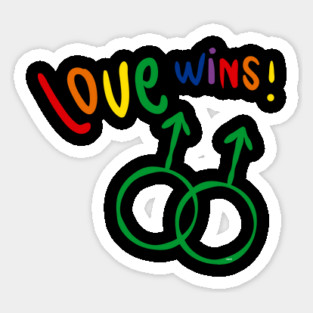 Love wins! Men t-shirt Gay Pride Month Shirt Tee Gift Sticker