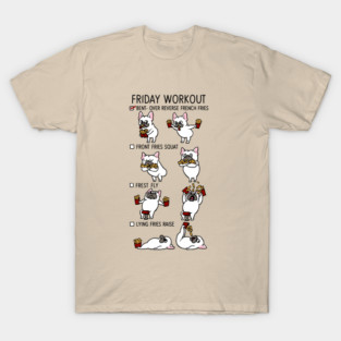 Friday Workout with French Bulldog T-Shirt