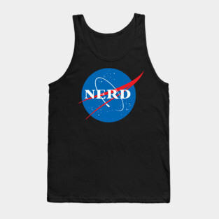 Nerd NASA Logo Geek Space Humor Tank Top