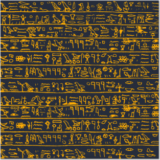 Egyptian hieroglyphs Posters and Art