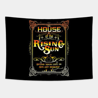 House Of The Rising Sun Inspired Lyric Design Tapestry