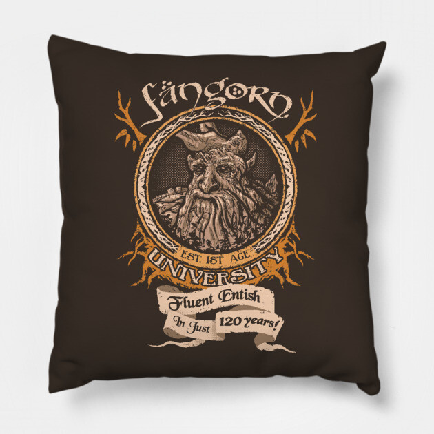 Fangorn University Pillow by hootbrush