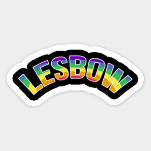 Lesbow Rainbow Word Arc Gay Pride t-shirt Shirt Tee Gift Magnet