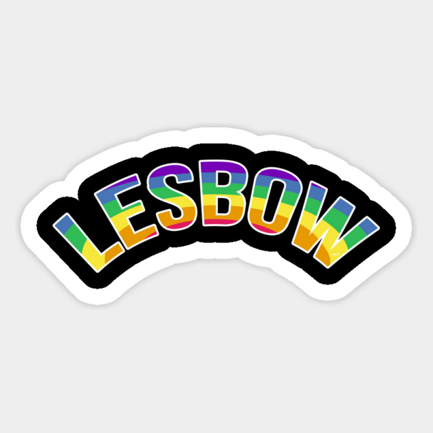 Lesbow Rainbow Word Arc Gay Pride t-shirt Shirt Tee Gift Magnet by creative