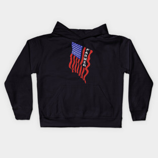Independence Day Gifts Farmer American Flag T-shirt Kids Hoodie