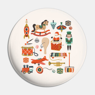 Classic Christmas Toys Pin