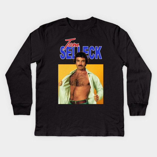 Tom Selleck Kids Long Sleeve T-Shirt by DankyDevito