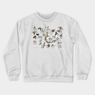 Bird migration map Crewneck Sweatshirt